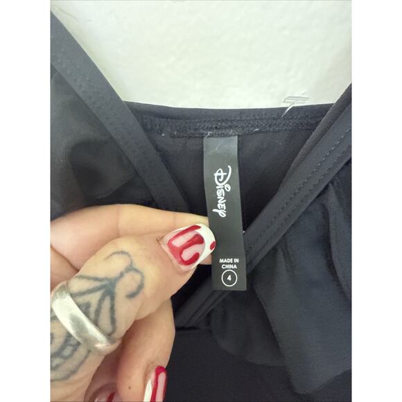 Disney Minnie Mouse Womens Plus One Piece Swimsuit Ruffle V Neck Polka Dot 4X - Picture 4 of 9